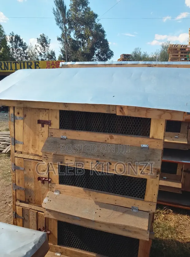 3 Tier Hardwood Chicken House / Rabbit Cage - 1