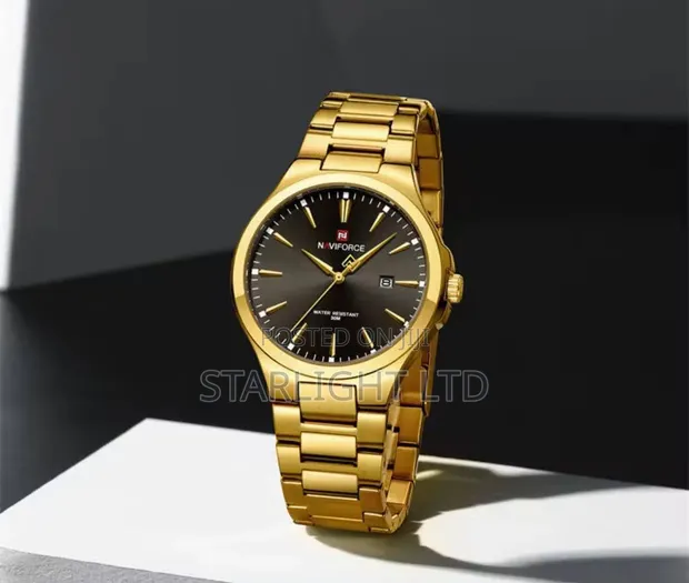 Naviforce Casual Fashion Matte Black Alloy Watch - 1