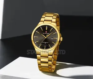 Naviforce Casual Fashion Matte Black Alloy Watch