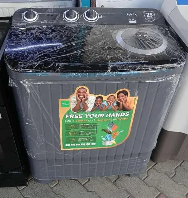 Syinix 10kg Semi-Automatic Twin Tub Washing Machine - 1