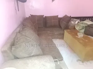 6-Seater L-Shaped Sofa with Pillows