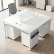 White Modular 2 Way Workstation - 1