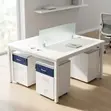 White Modular 2 Way Workstation - 4