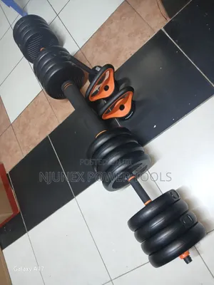30kg 6-in-1 Adjustable Dumbbell, Kettlebell & Barbell Set