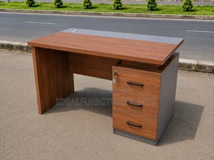 Modern Executive Office Desk 1.4M - Wood & Grey