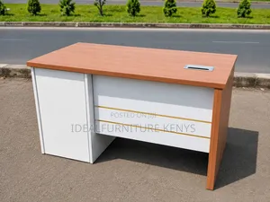 Executive Modern Office Desk - 1.6M White & Wood