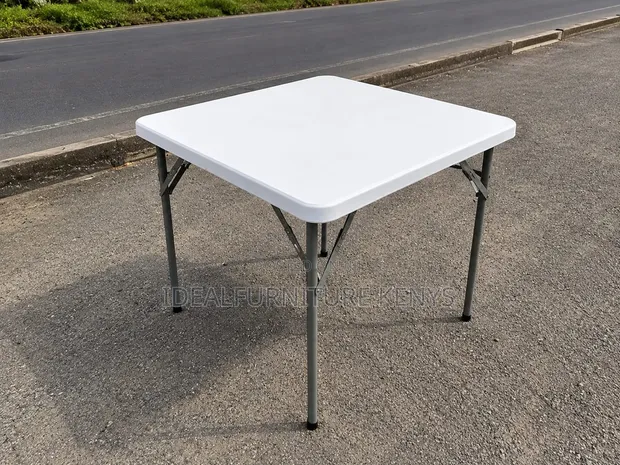 White Square Folding Table - 1