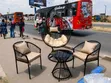 4-Piece Outdoor Balcony Set: Swing, 2 Chairs, Table - 1
