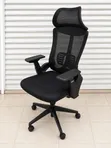 Ergonomic Mesh Office Chair with Headrest - Black - 1