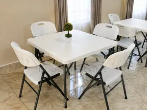 4-Seater Plastic Folding Dining Set