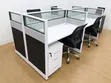 4-Way Office Workstation Cubicle Cluster - 1