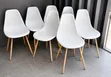 Scandinavian Style Chairs (White/Wood) - 2