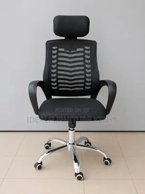 Black Mesh Ergonomic Office Chair with Headrest