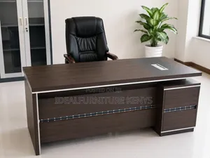 Executive Office Desk 1.8M with High-Back Leather Chair