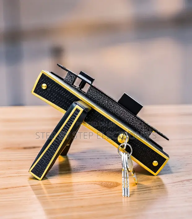 Premium Heavy Duty Door Lock Set with Keys - Gold Aluminum - 1