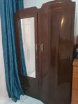 High-Quality Hardwood Storage Cabinet with Mirror - 1