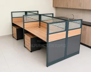 4-Way Workstation Desk with Drawers