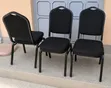 Banquet Stackable Chairs - Black Fabric with Gold Dots - 2
