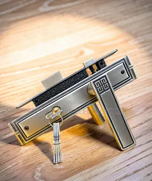 Premium Heavy Duty Door Lock Set with Keys - Gold Aluminum