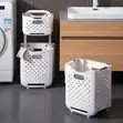2-Tier Laundry Hamper with Wheels - 2