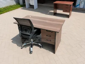 Walnut Office Desk with Chair - 1.2M