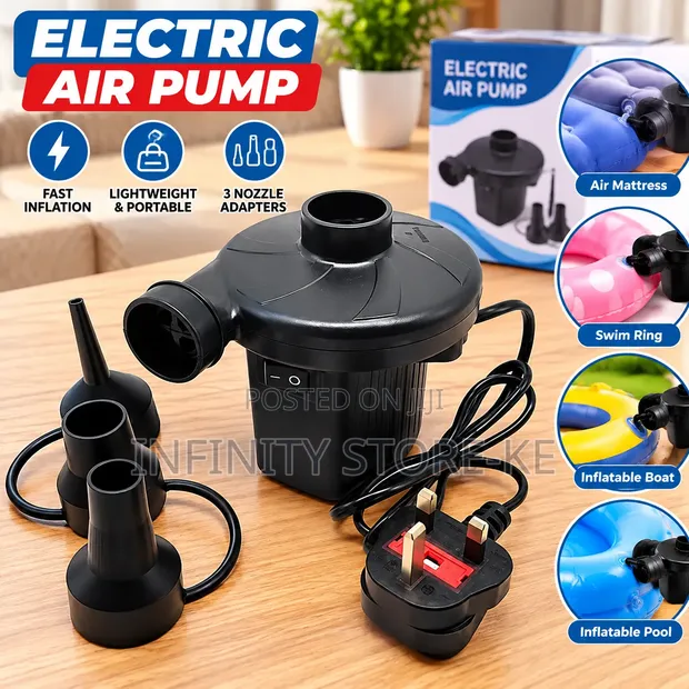 Powerful Electric Air Pump Inflator for Mattresses & Pools - 1