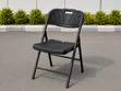 Black Metal Folding Chairs (Set of 4) - 1