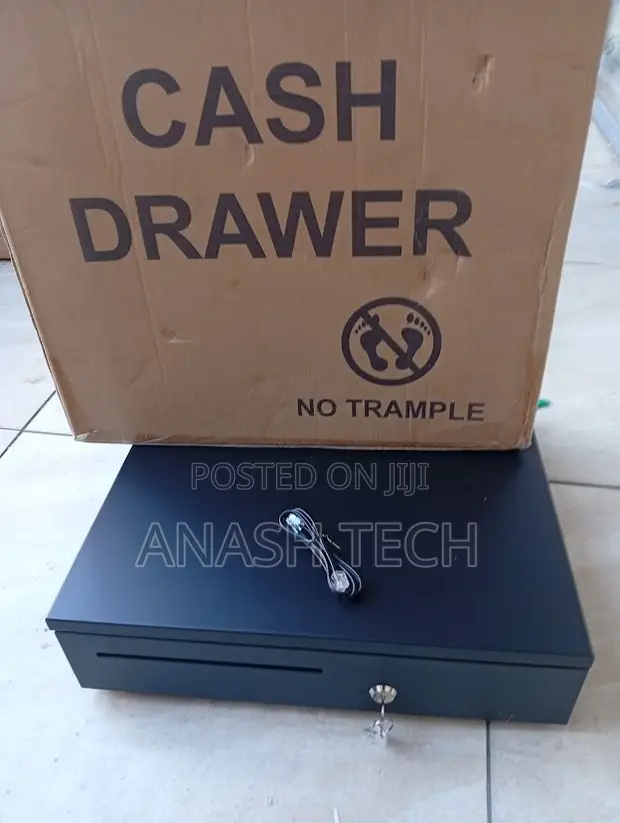 Brand New Automatic POS Cash Drawer with Key Lock - 1