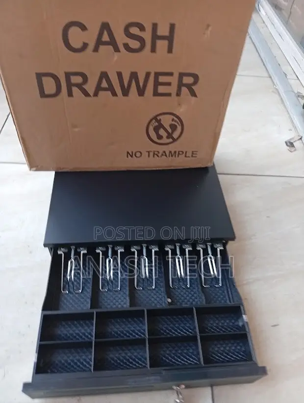 Brand New 5-Slot Cash Drawer Box with Metal Clips - 1