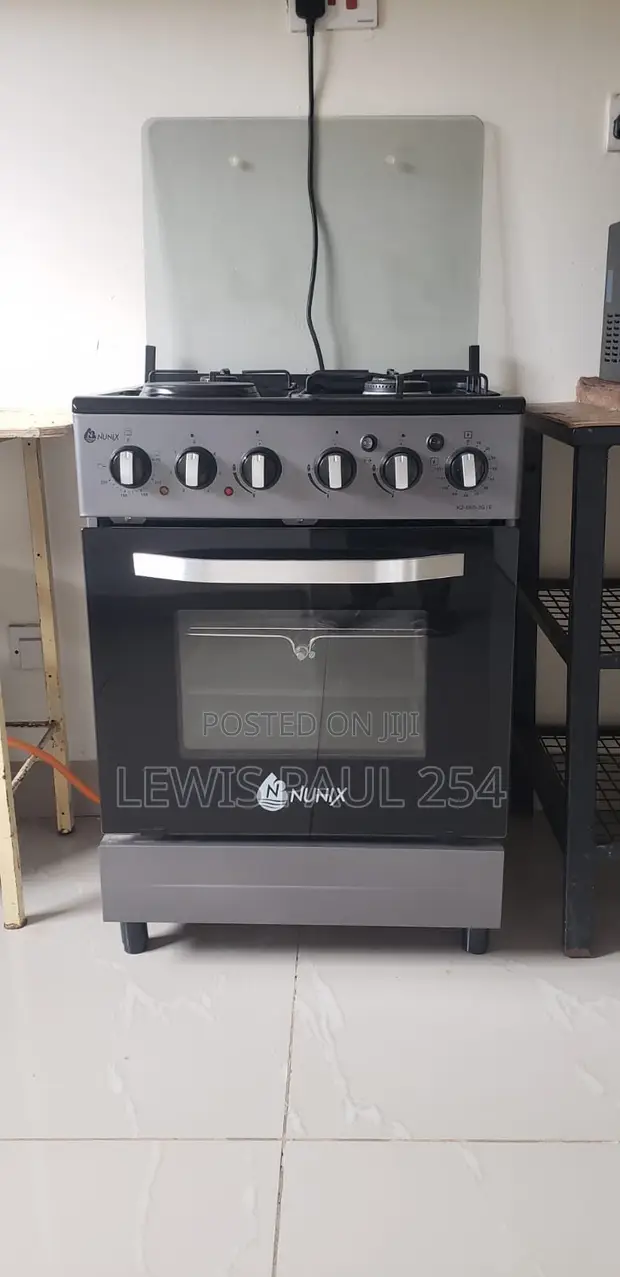 Nunix 60x60 3 Gas + 1 Electric Cooker with Electric Oven - 1