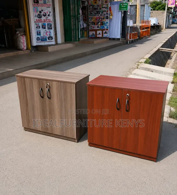 2-Door Low Office Storage Cabinet - 1