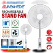 Kennede Rechargeable Standing Fan 18-Inch LED - 1