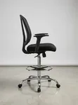 High Drafting Office Chair - Black Mesh with Footrest - 2