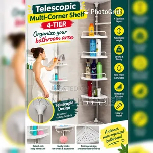 Telescopic Multi-Corner Shelf - 4 Tier