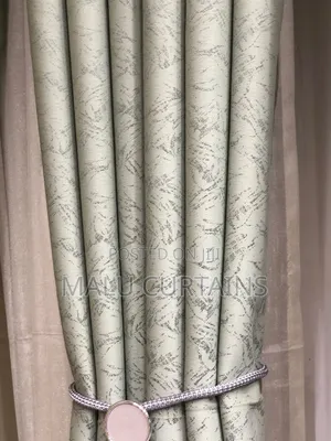 Sage Green Textured Blackout Curtain
