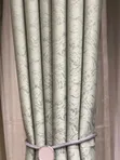 Sage Green Textured Blackout Curtain - 1
