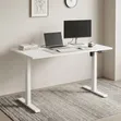 Electric Height Adjustable Standing Desk - White - 1