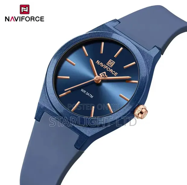 NAVIFORCE Classic Blue Silicone Strap Women's Quartz Watch - 1