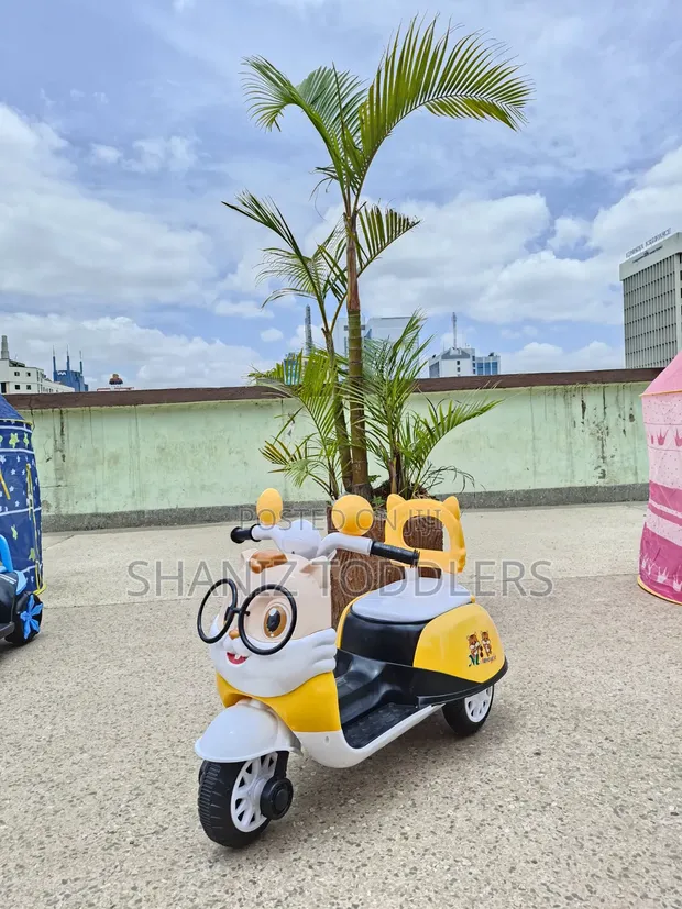 Kids Electric Ride-on Scooter - Yellow - 1