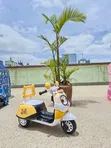 Kids Electric Ride-on Scooter - Yellow - 2