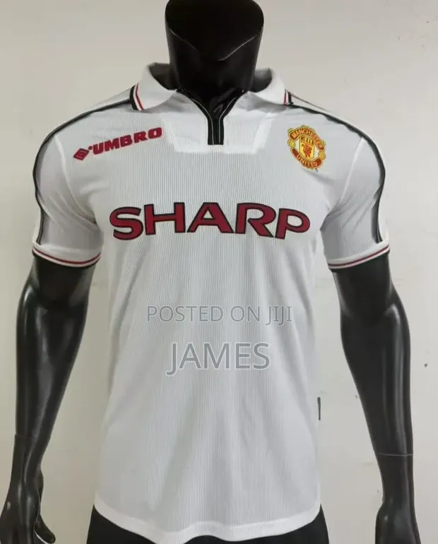 90s Sharp Manchester Retro Jersey - Short Sleeve - 1