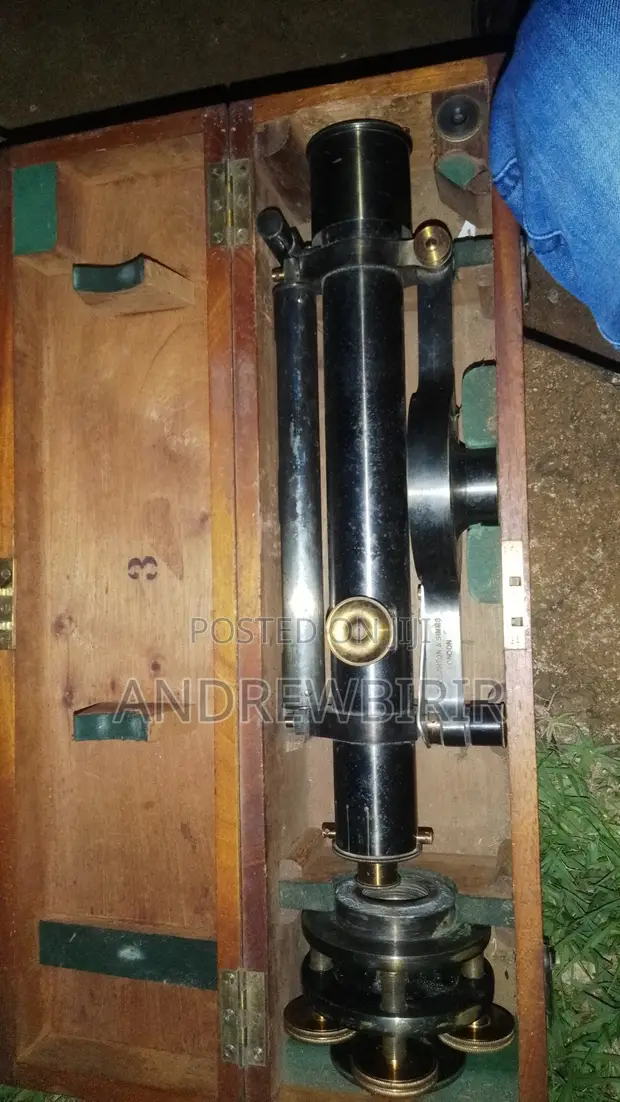 Antique Troughton & Simms Brass Theodolite + Box - London c. 1900 - 1
