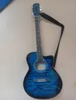Gitaa la Acoustic la Truvox Tiger Burst (Bluu) - 2