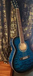 Gitaa la Acoustic la Truvox Tiger Burst (Bluu) - 3