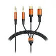Oraimo 3-in-1 USB-C to USB-C Cable (Nyeusi) - 1