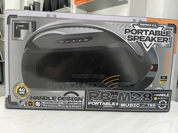 Remax RB-M28 Portable 40W Wireless Bluetooth Speaker - Black - 1