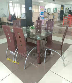 Glass Dining Table - 6 Seater