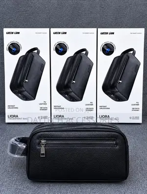 Green Lion Liora Fingerprint Pouch ya Kusafiria ya PU Leather Isiyoiba