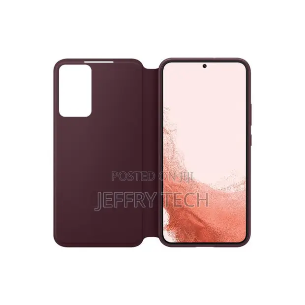 Samsung Original Galaxy S22+ Plus Clear View Case - Burgundy - 1
