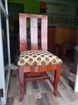 Kiti cha Mlo cha Mbao cha Mahogany Imara - 2